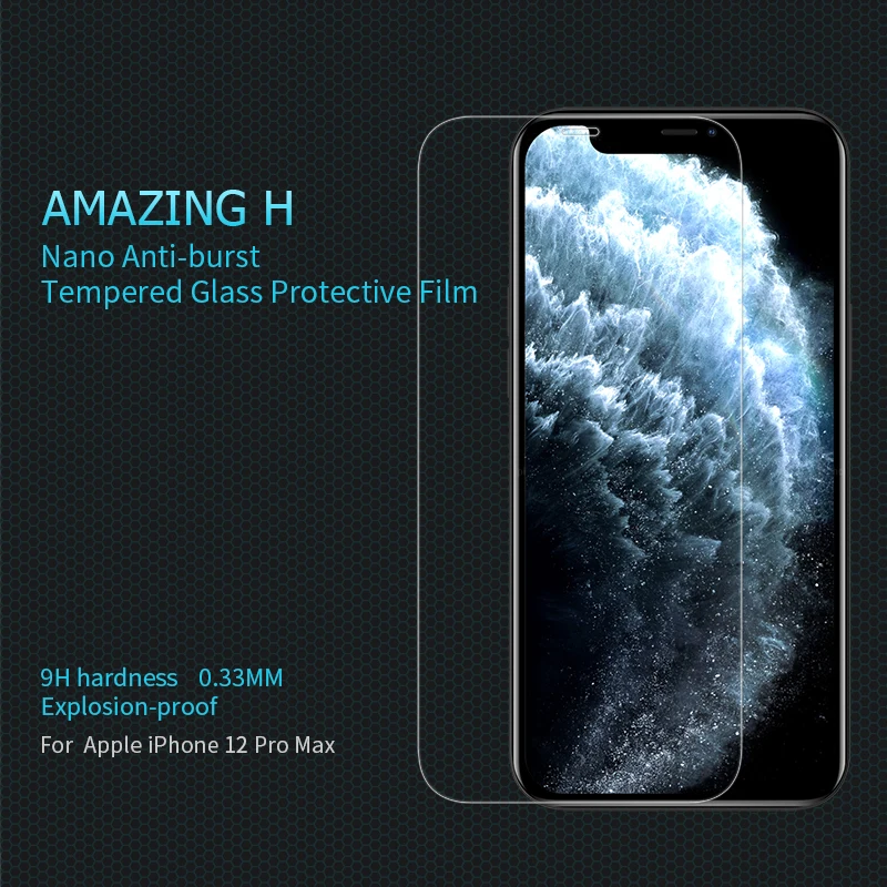 

Закаленное стекло для iPhone 12 Pro Max Nillkin Amazing H противовзрывная Защита экрана для iphone 12 Mini стекло