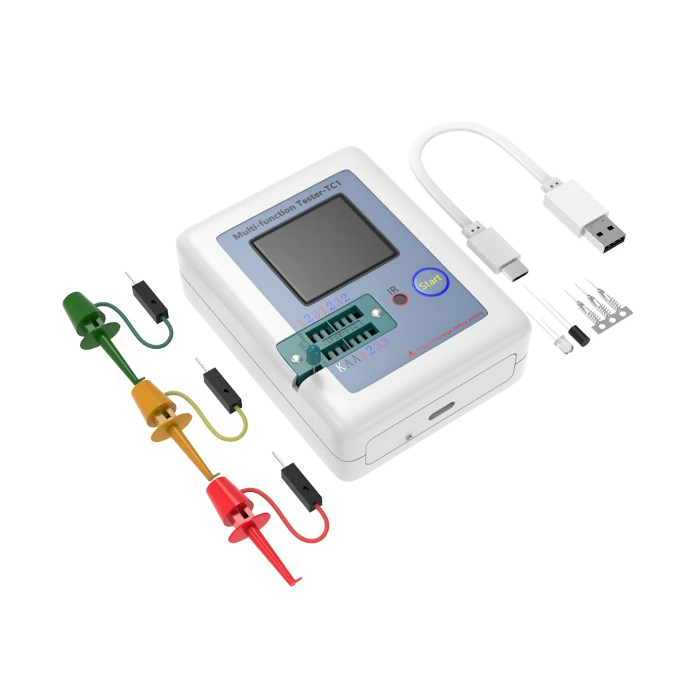 ТРАНЗИСТОР тест er тест TFT TC-1 Диод Триод измеритель емкости LCR ESR метр NPN PNP MOSFET IR Многофункциональный тест er мультиметр