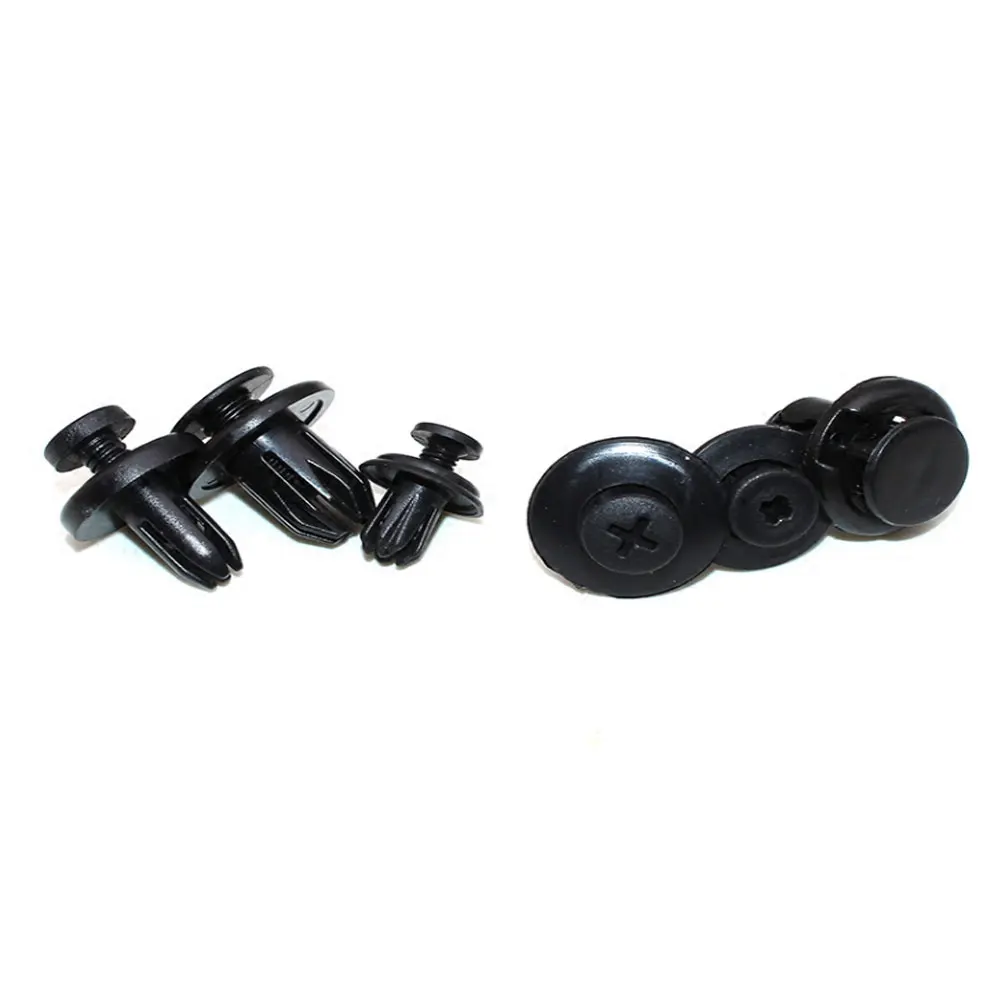 

6 Types Car Retainer Clips Plastic Fasteners Kit 6mm Door Bumper Trim Clip Rivets carbon steel screws kit 50pcs