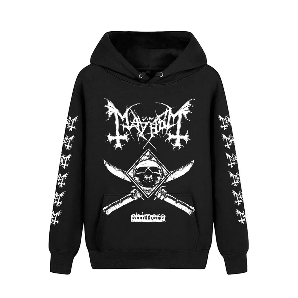 

3 designs Mayhem Band pollover Sweatshirt Rock Nice Soft Warm hoodies punk heavy Black metal sudadera Skull fleece pirate