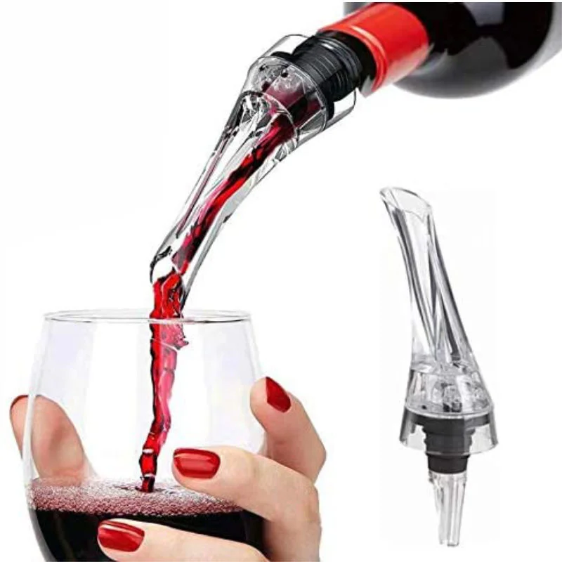

New Fashion High Quality Mini Transparent Acrylic Travel Bar Red Wine Aerator Decanter Pourer Essential Set Quick Aerating