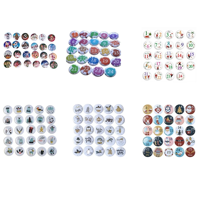 24 шт. новогодние булавки для пуговиц | Дом и сад