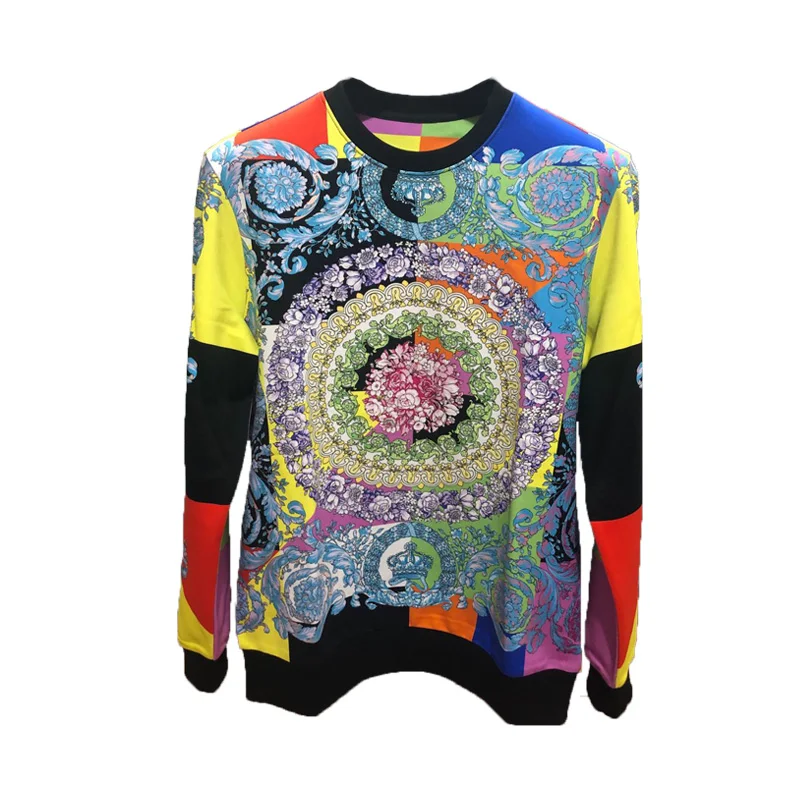 

AELESEEN Runway Fashion Plus Size Men Women Hoodies Autumn Winter Lantern Sleeve Contrast Color Casual Hoodies