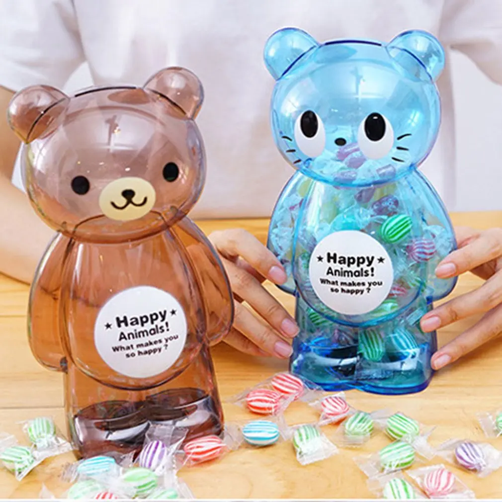 Коробка для денег прозрачная копилка пластиковая безопасная монет конфет