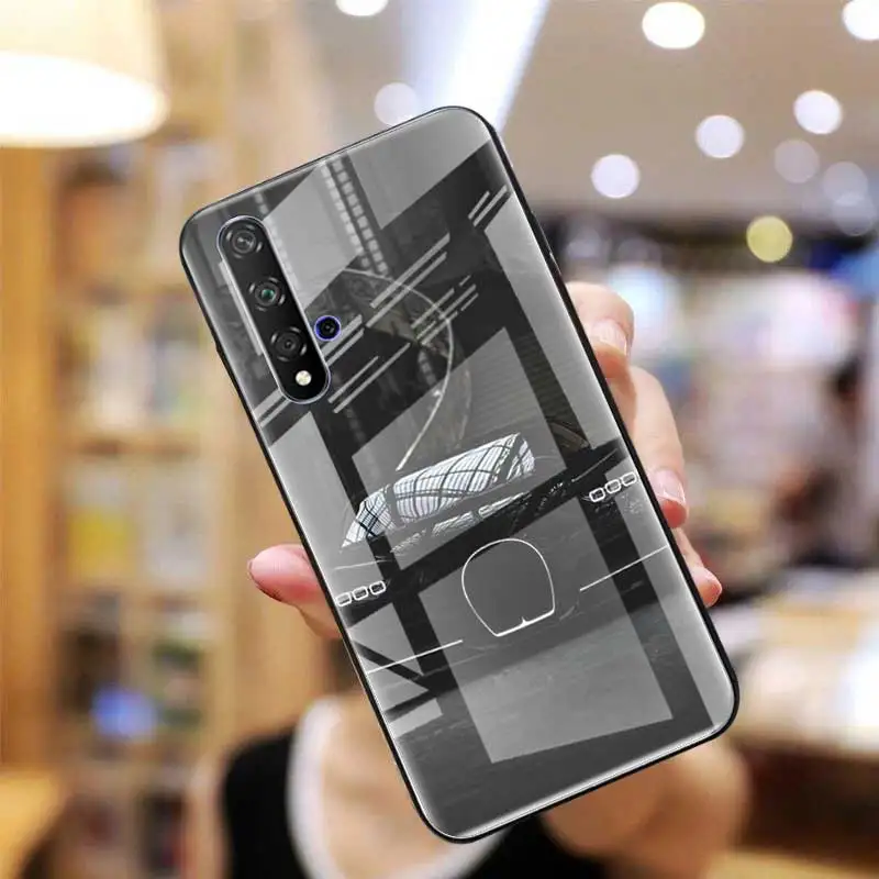 

Tempered Glass Case for Huawei Honor 8X 9X 10 Lite 20 30 Pro Back Cover for X10 5G Max phone Shell Luxury car Capa Bag Fundas