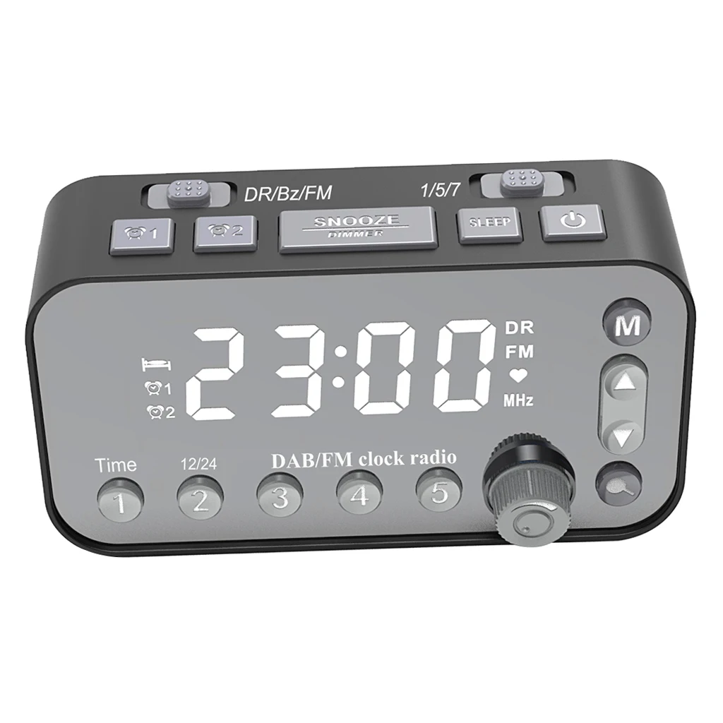 

LED DAB + FM Digital Alarm Clock Radio Bedside with Snooze LCD Display