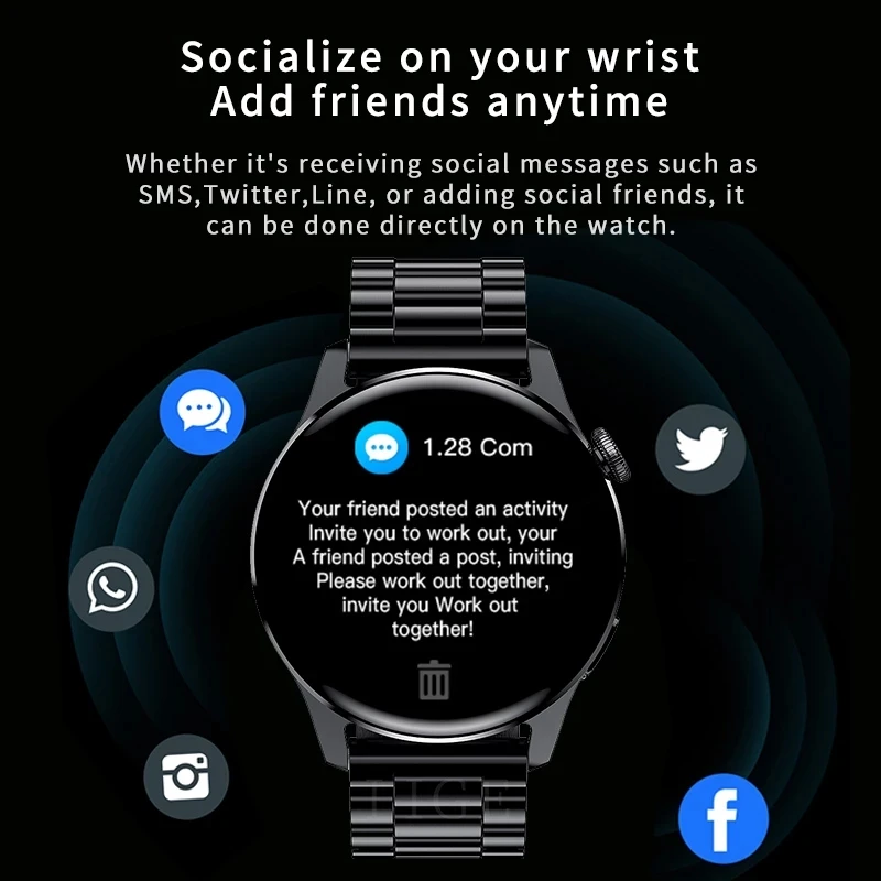 GEJIAN Men Smart Watch Bluetooth Call Watch IP67 Waterproof Sports Fitness Heart Rate Watch For HUAWEI Android IOS Smart Watch