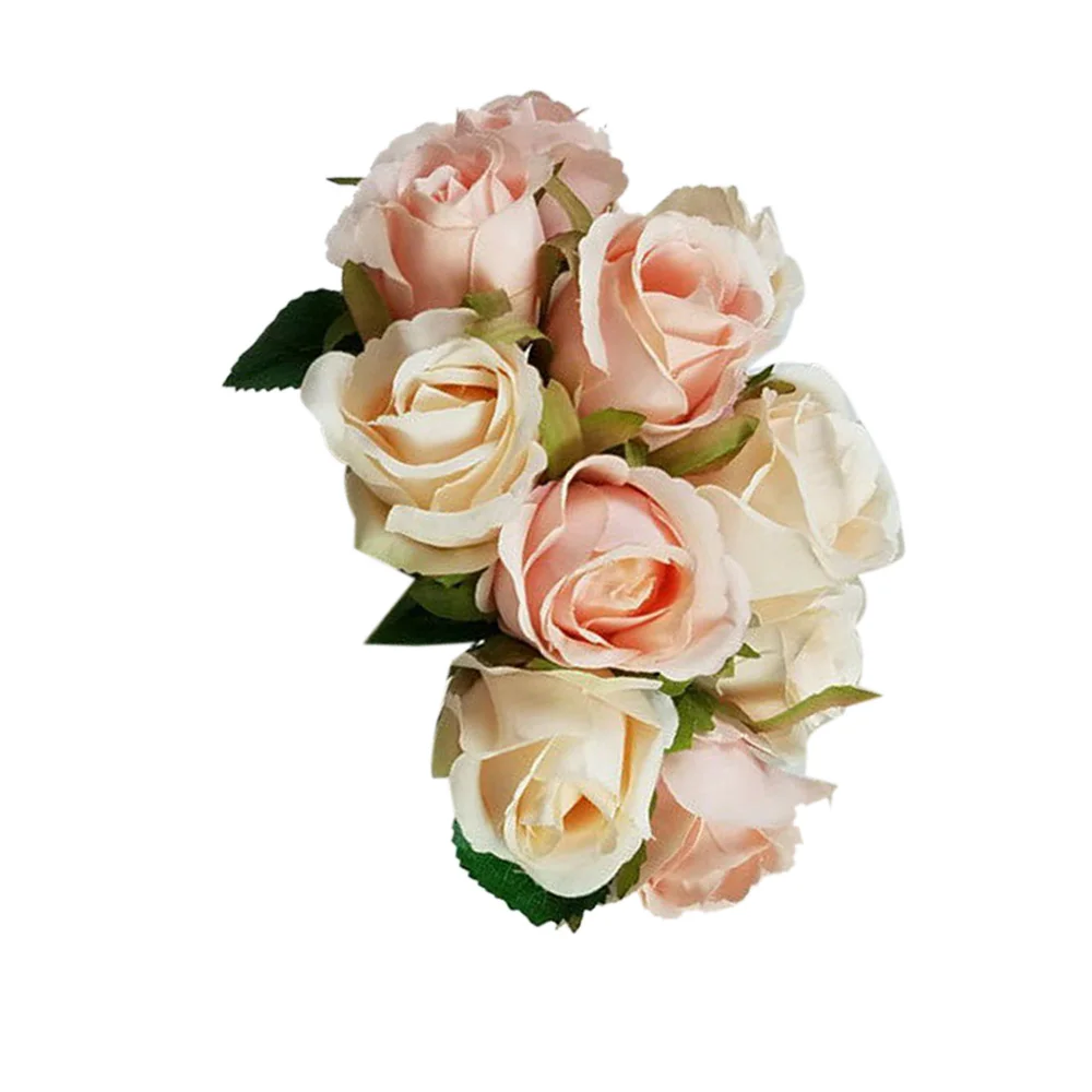 

12pcs Artificial Flowers for Bouquet Wedding Decor Simulation Rose Peony Silk Fake Flowers Bride Flores Artificiais Plants