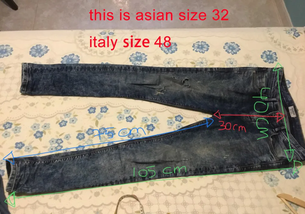 

European Nightclub style dsq brand mens Stretch denim trousers Patchwork Slim blue jeans Pencil Pants for Men 239