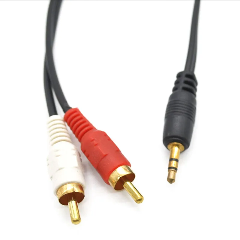 Аудиокабель 3 5 мм с разъемом папа в AV 2 RCA кабель AUX для Mp3 Pod телефона телевизора