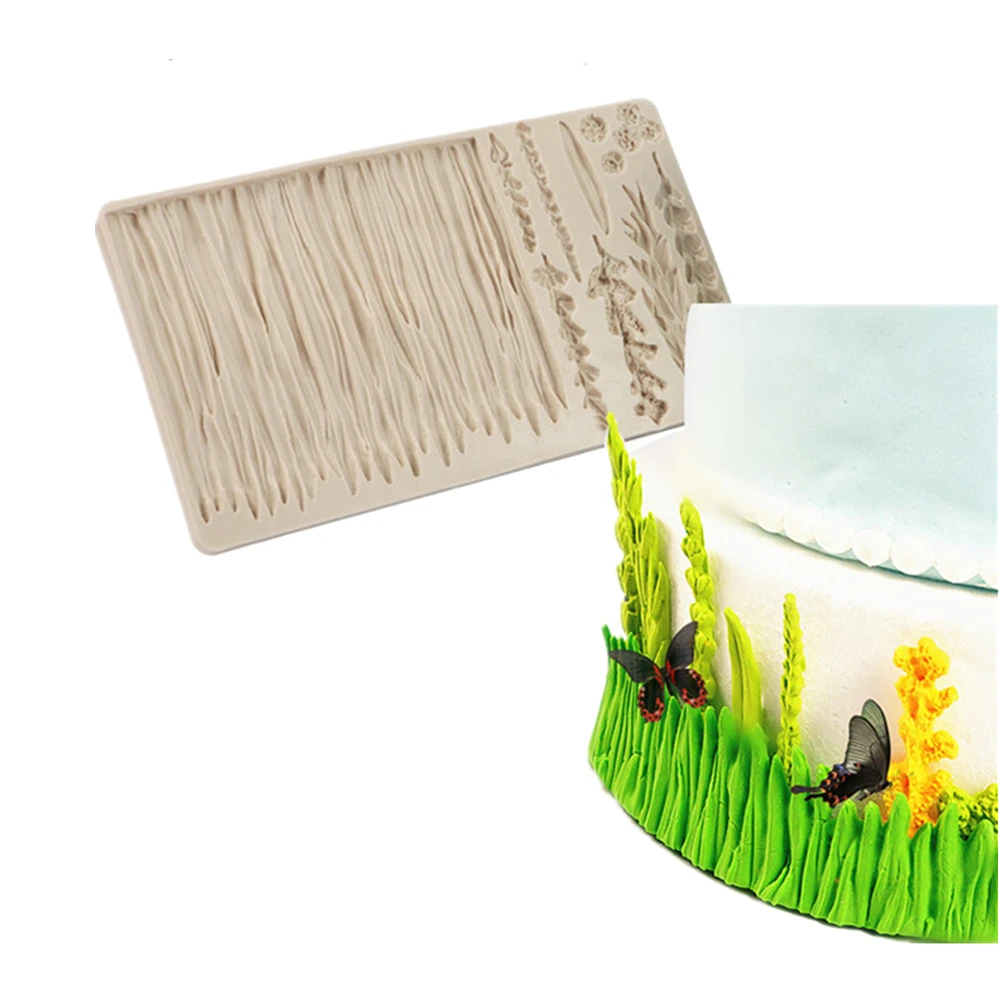 

Lavender Silicone Mold Kitchen Baking Tool DIY Pastry Dessert Fondant Resin Moulds Grass Cake Chocolate Lace Decoration AD1065