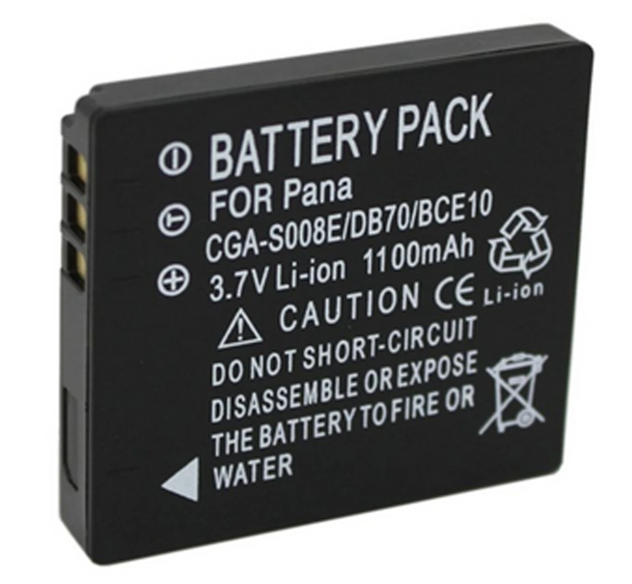 

Battery Pack for Panasonic CGA-S008, CGA-S008A/1B, CGA-S008E, DMW-BCE10, DMW-BCE10E, VW-VBJ10, VW-VBJ10E-K