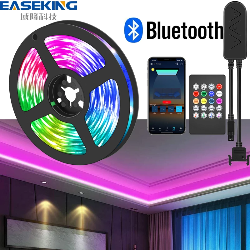 

Светодиодная ленсветильник rgb 5050 с bluetooth, 5 м, 10 м, 15 м