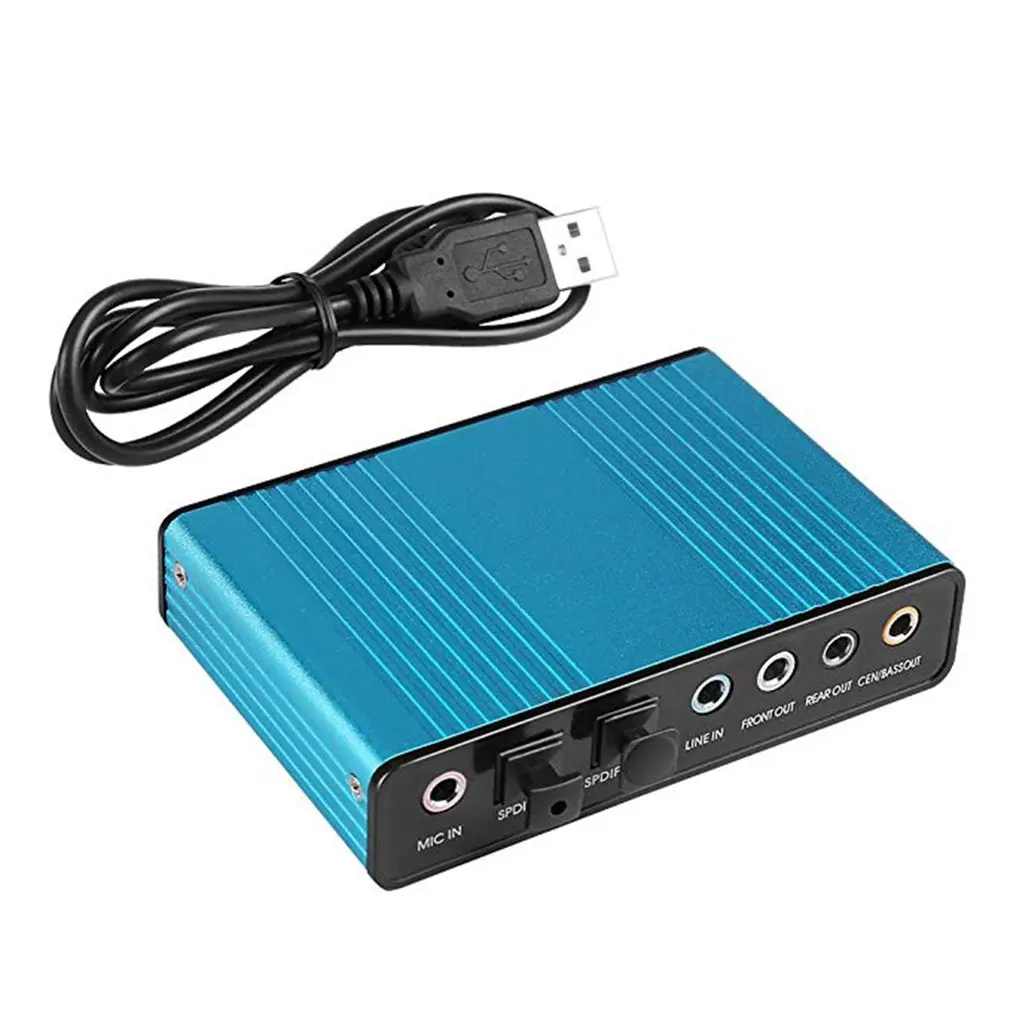 USB 6 канальная 5 1/7 1 внешняя звуковая карта ПК ноутбук настольный планшет аудио