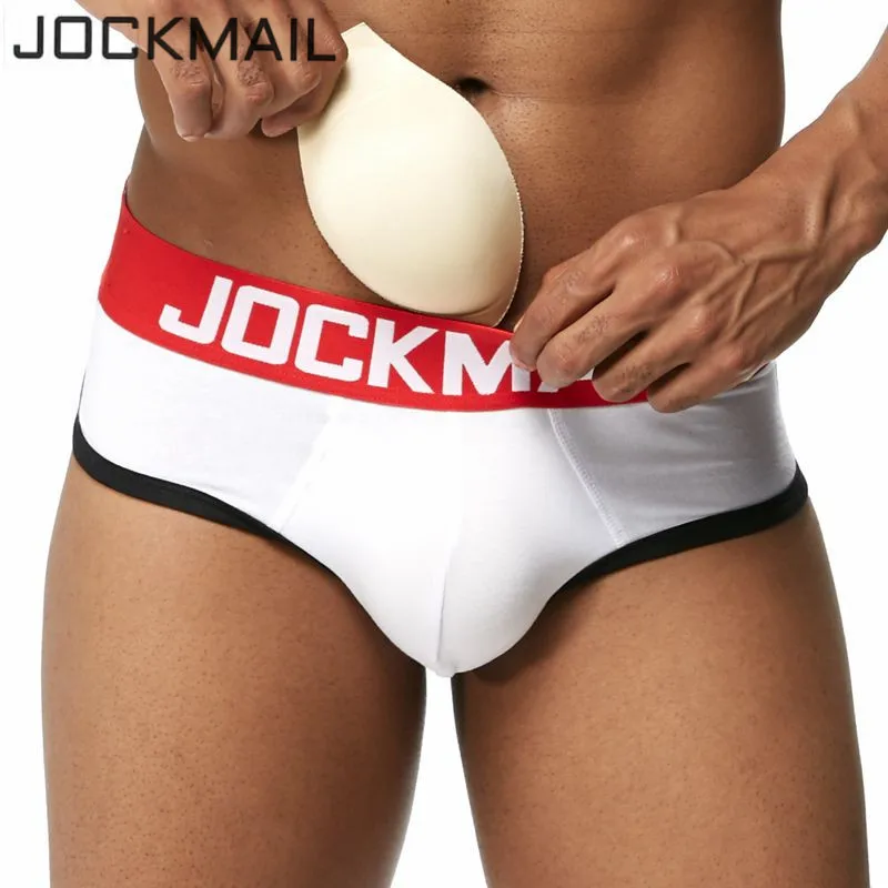 Трусы брифы JOCKMAIL мужские брендовые с передней планкой эффект пуш ап нижнее белье