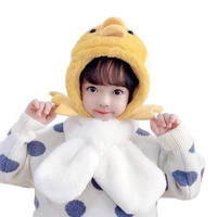 doitbest winter kids scarf hat cartoon penguin cap for boy girl toddler children cute head accessories fancy trendy 2 7 years