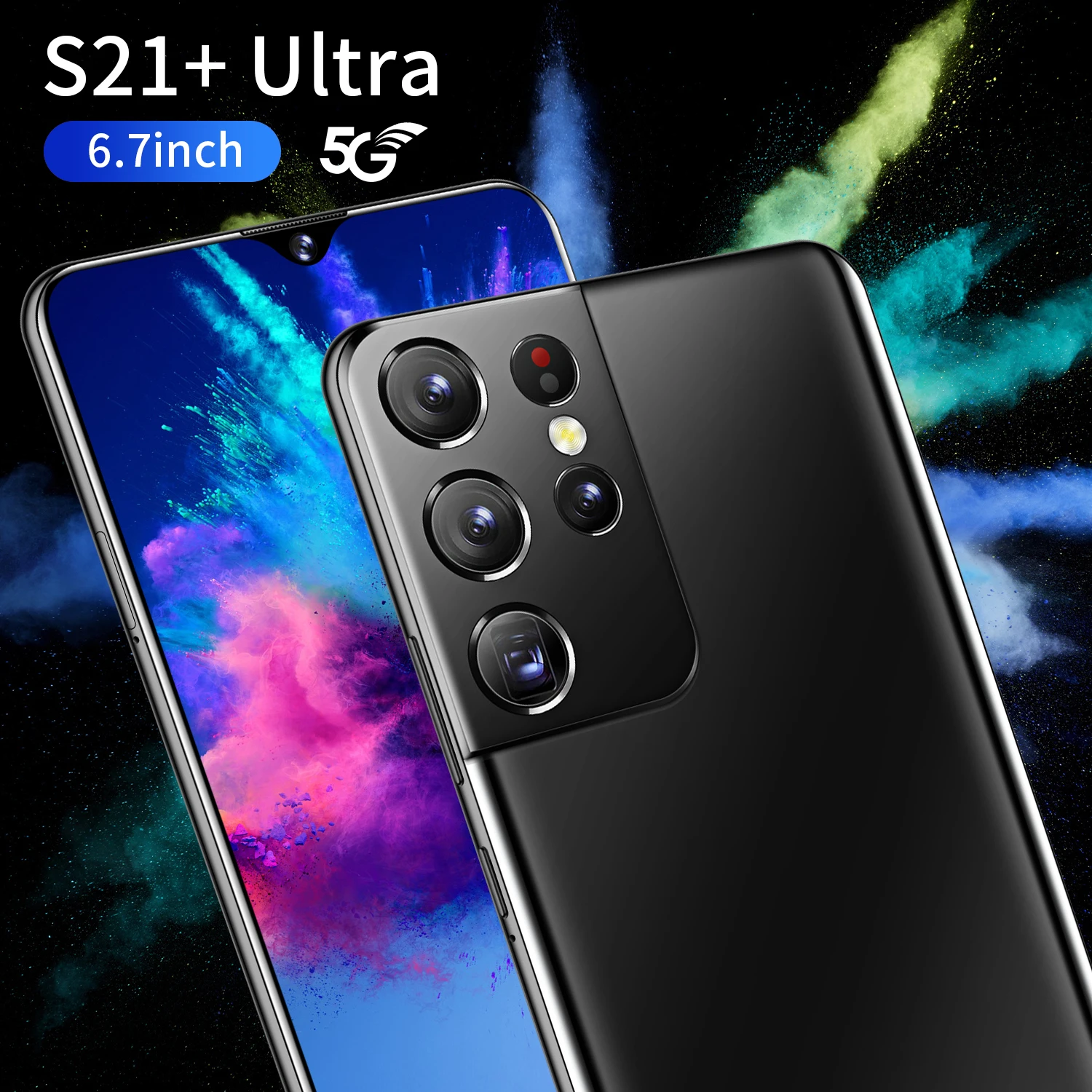 

6.7inch GaIaxy S21 Ultra 12 GB 512 GB Cell Phones Unlocked 16MP+32MP 6800mAh MTK6889 5G Global Version Smartphones Android 10