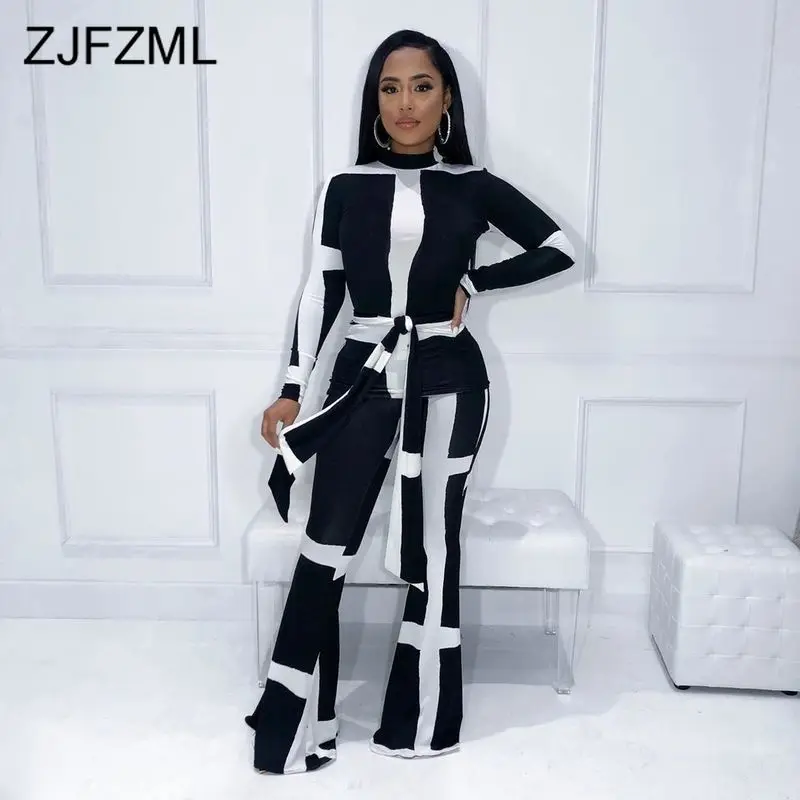 Повседневный комплект из двух предметов с принтом зимняя одежда для женщин