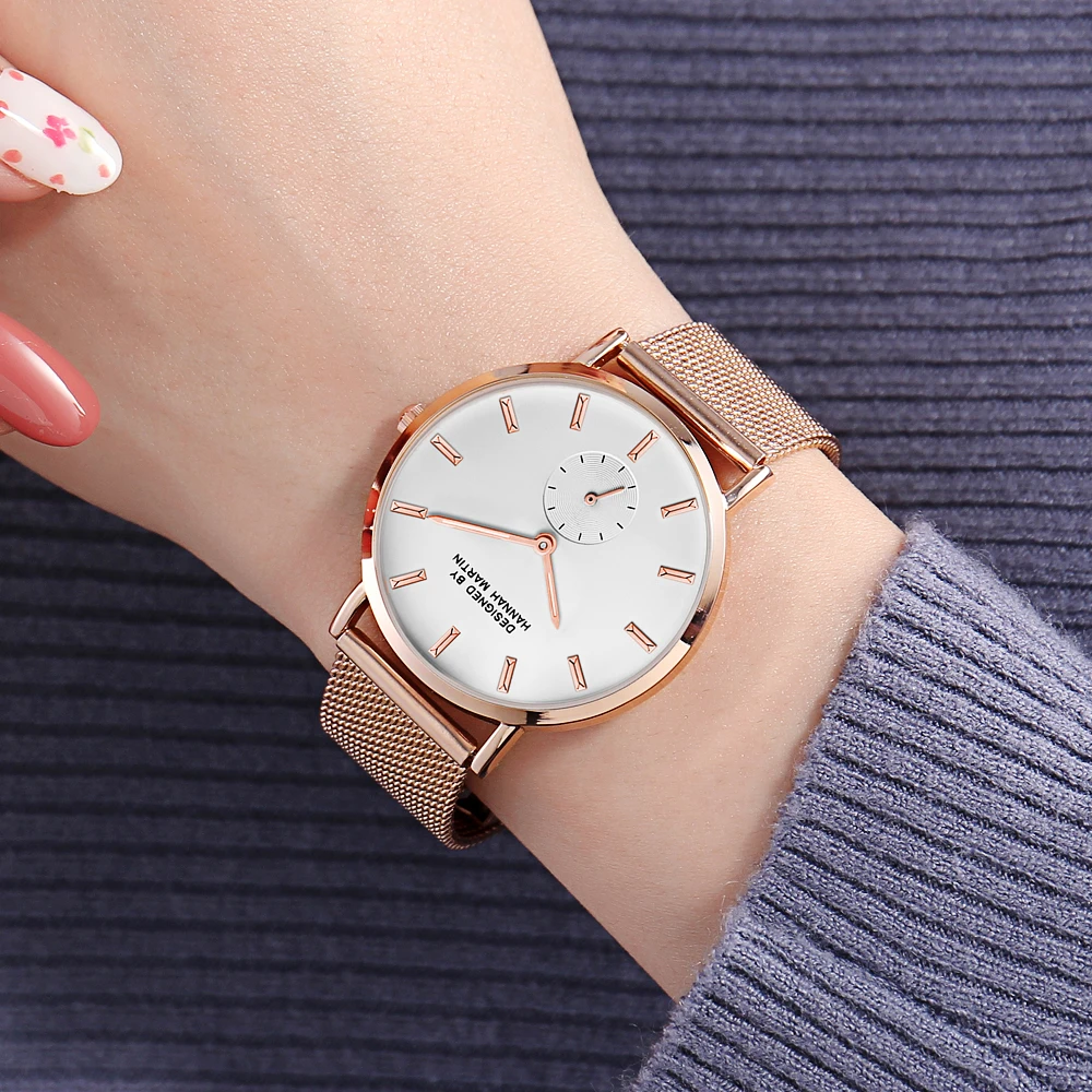 

Original Quartz New Wristwatch Waterproof Women Watch Luxury Brand Stainless Steel Mesh Band Casual Lady Watch relogio feminino