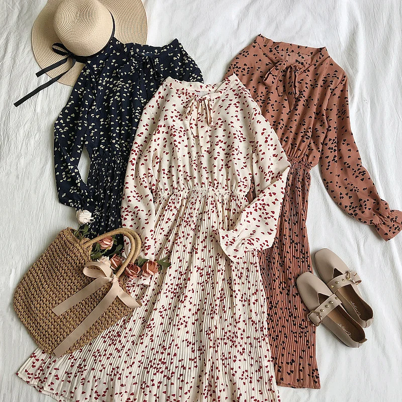 Женское винтажное плиссированное платье с бантом элегантное праздничное