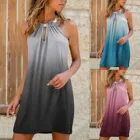 Женская летняя обувь с принтом в виде цветов и бабочек Платье-сарафан без рукавов БЕЗРУКАВНОЕ мини-Платье, на каждый день или на выход; Открытое Платье без рукавов Платье Летнее R5