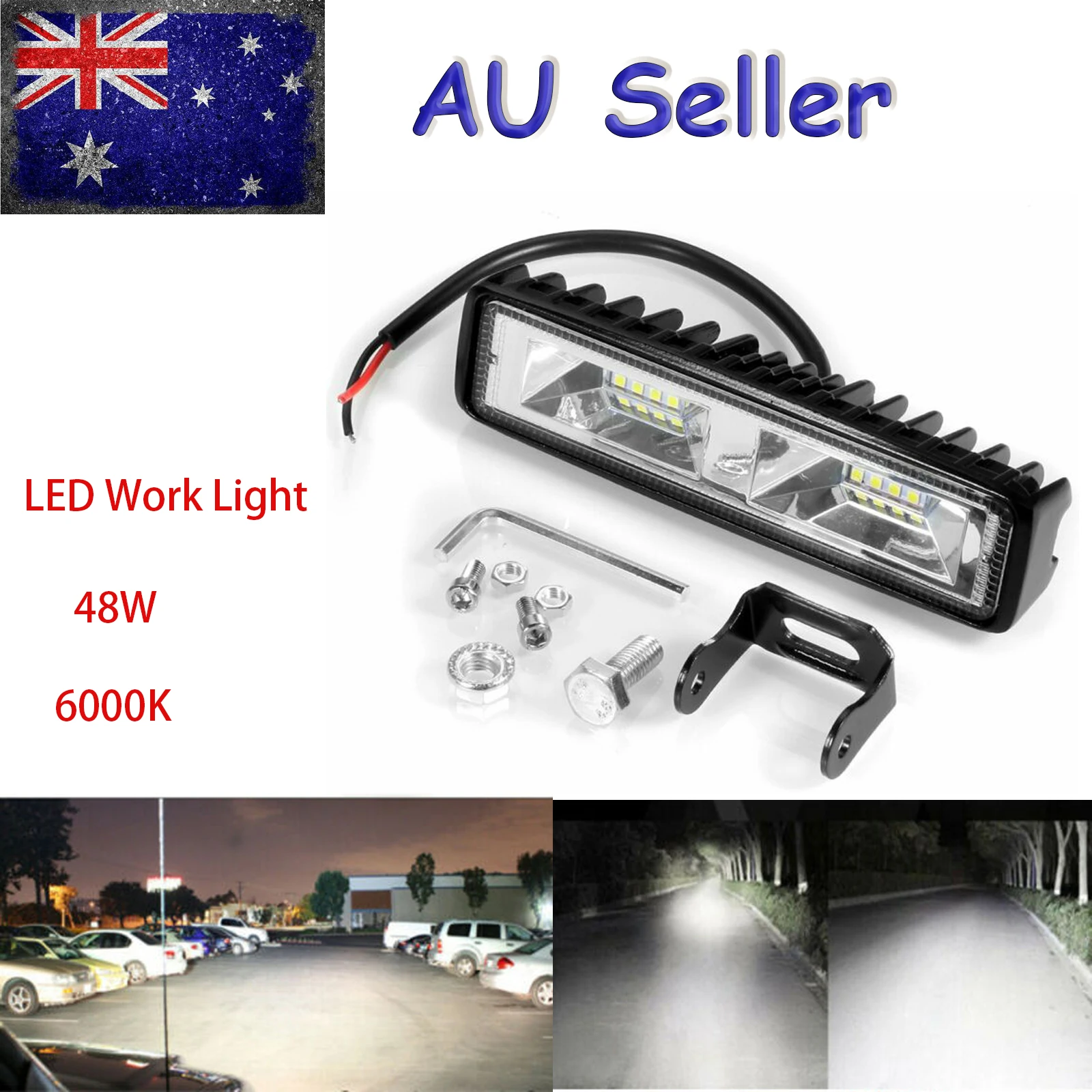 12V-24V 48W 16LED Подсветка брус поточного дальнего Противотуманные огни для трактор
