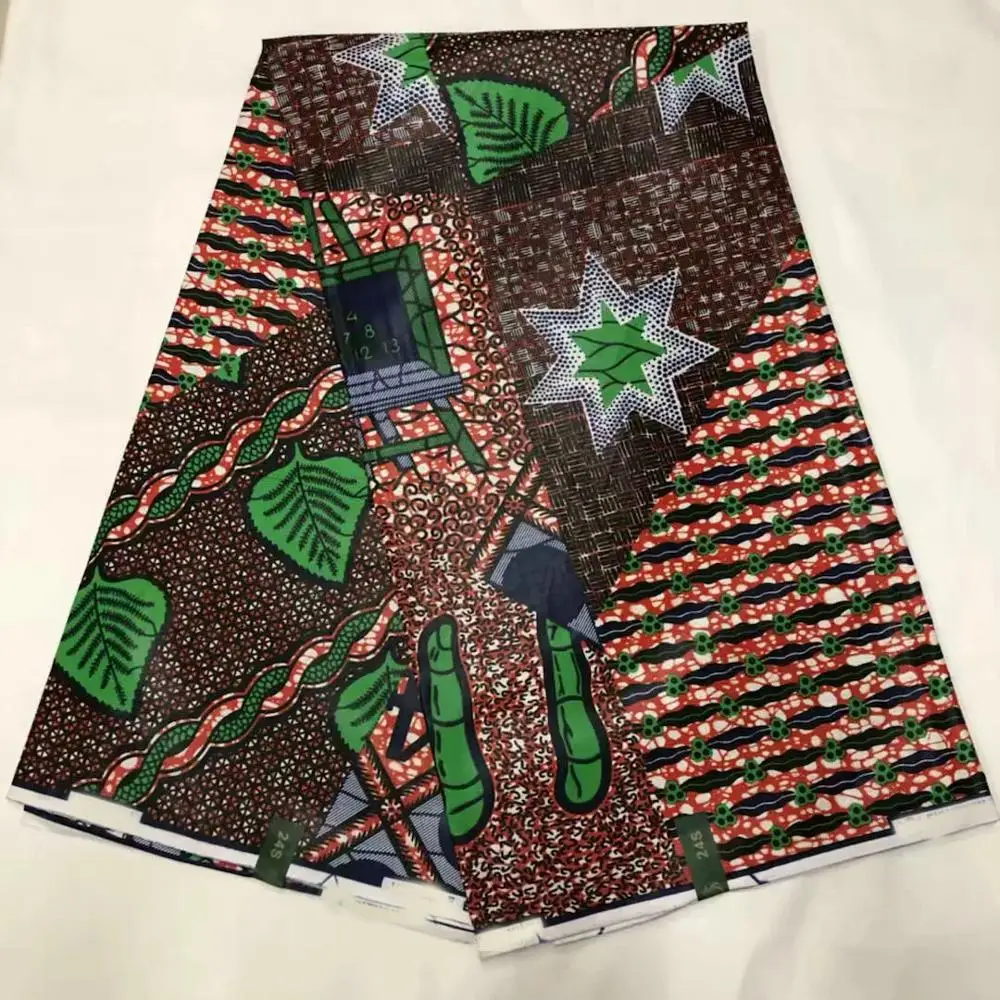 3 Гарантированное качество блок воск Java печатных kente ткани, хлопок африканская Java восковая ткань для платья 6 ярдов! OT-4120 - Цвет: 3