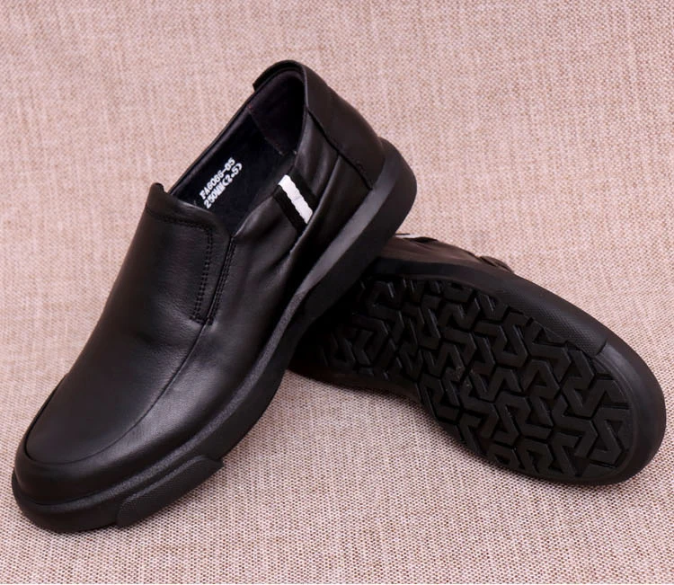 Мужская деловая обувь для отдыха из натуральной кожи Удобная вождения на мягкой