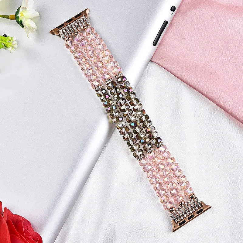 

Luxury Jewelry Metal Watch Band for Apple Watch Series 6 5 4 SE 40mm 44mm for Iwatch Strap 3 42mm 38mm Women Jewelry Watch Band