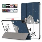 Чехол для планшета Funda iPad Pro 2021, чехол 11 дюймов тройного сложения, милый окрашенный кожаный смарт-чехол для iPad Pro 11 2021 2020, чехол для детей