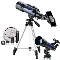 f36070 telescope for kids 70mm refractor telescope with smartphone adapter 51 6in tripod for astronomy beginners