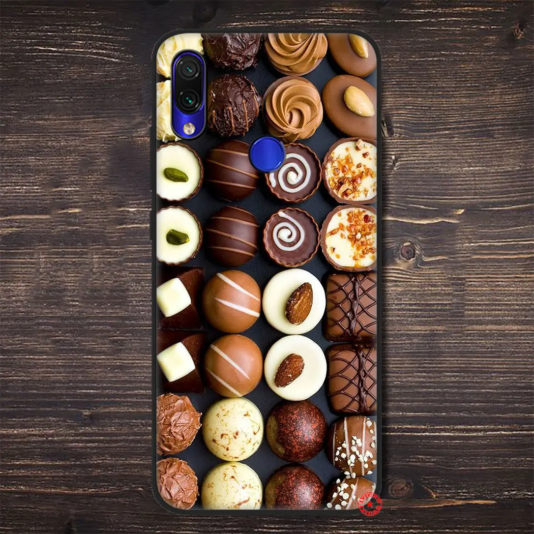 Мягкий силиконовый чехол Y43 Love Chocolate для Xiaomi Redmi Note 9S 9 Pro Max 5 5A Prime 6 7 8 8T | Мобильные
