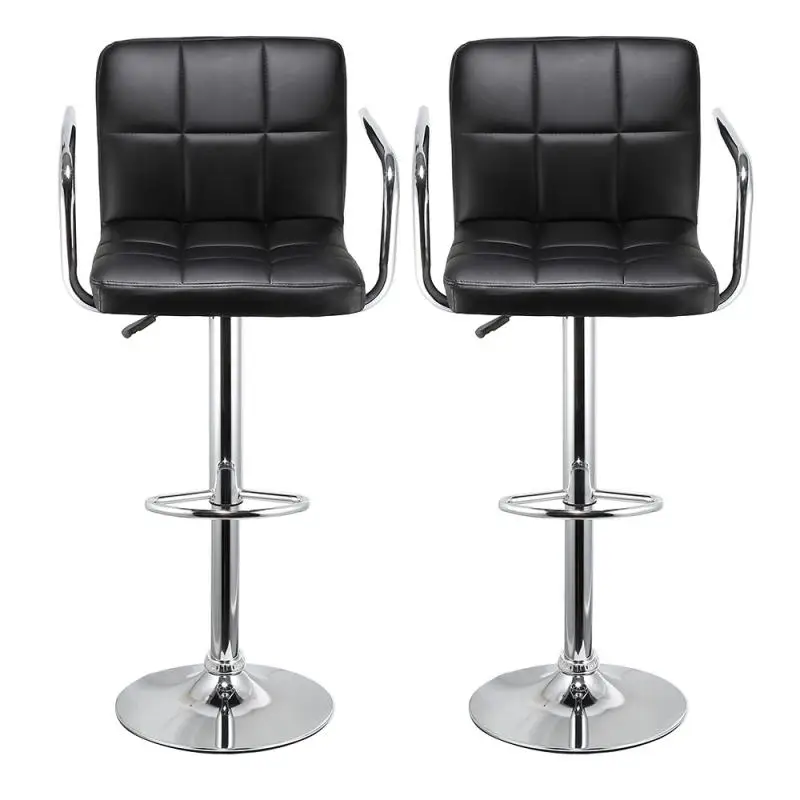 

Барный стул, 6 предметов, барные стулья, регулируемые по высоте стулья из синтетической кожи с подлокотником для ног, 2 шт./компл.