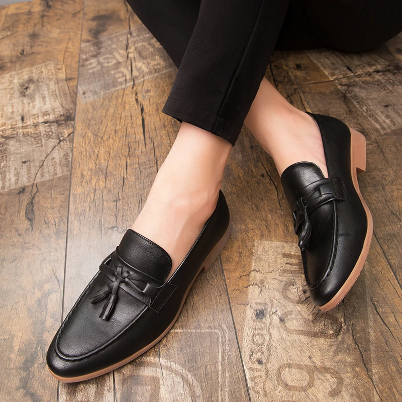 Роскошные Брендовые мужские лоферы в стиле Пенни цвет черный коричневый