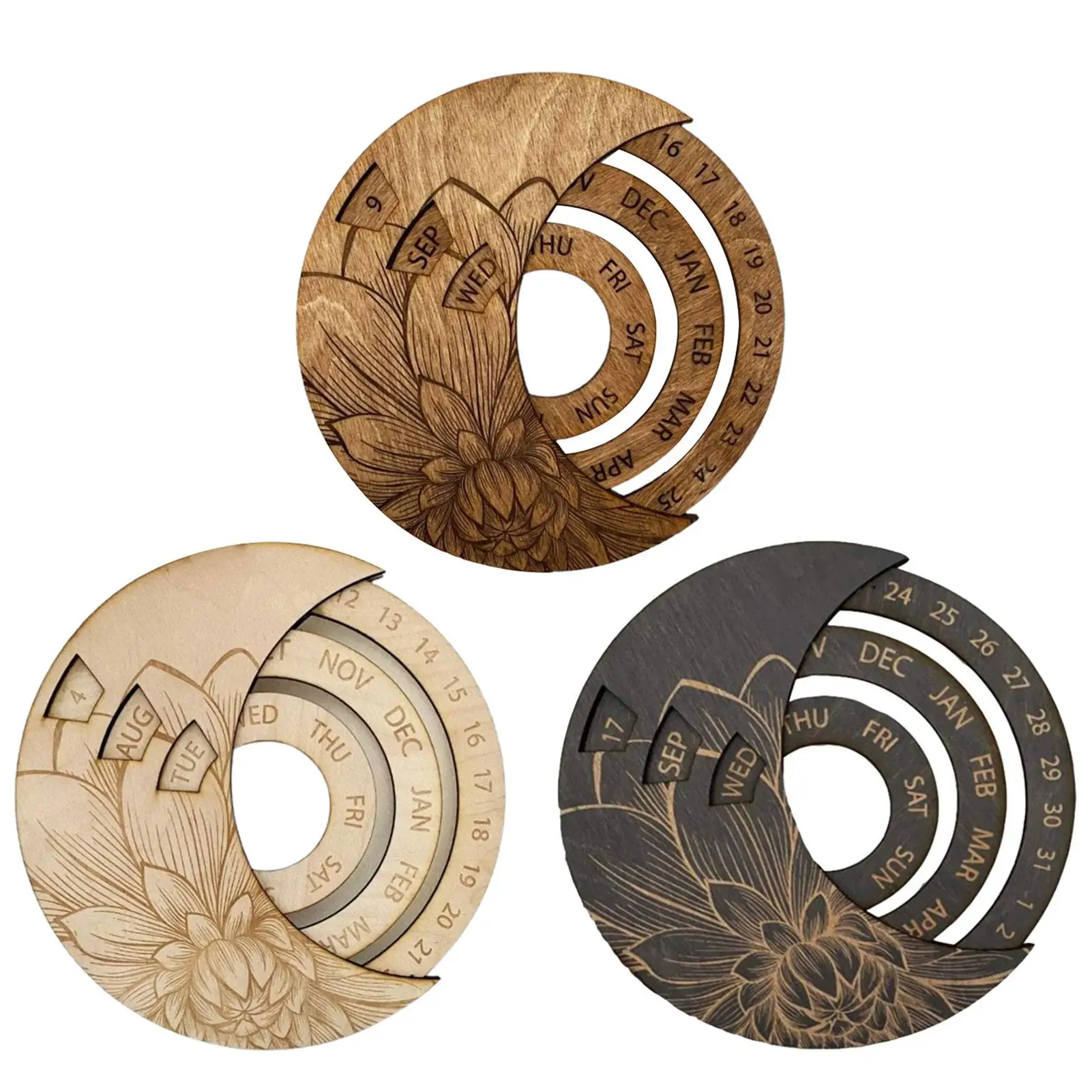 

Вечная деревянная подвесная доска-календарь с вечным напоминанием на Рождество