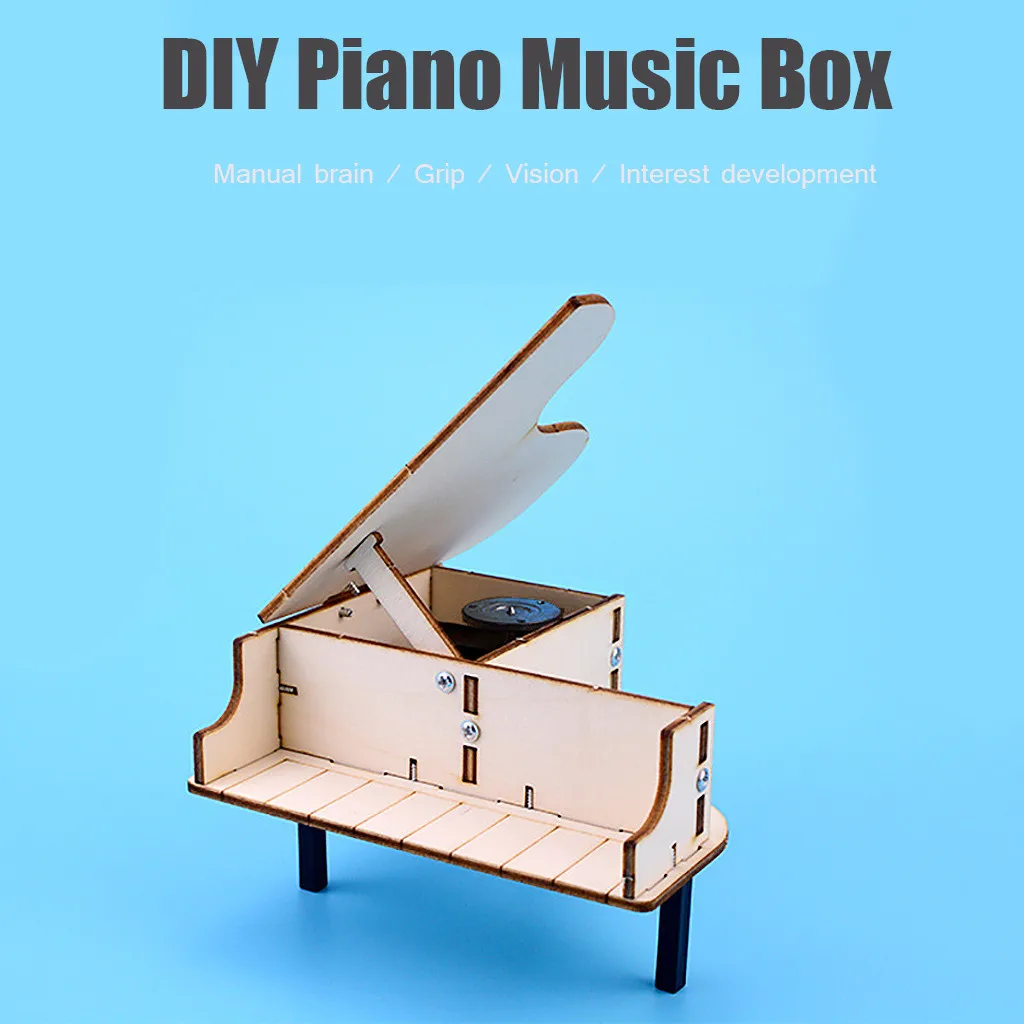1 шт. электрические игрушки деревянные пианино DIY Музыкальная Коробка