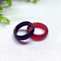 natural agate vintage rings for women charms jewelry black ring finger ring crystals and stones promise couple gift cheap