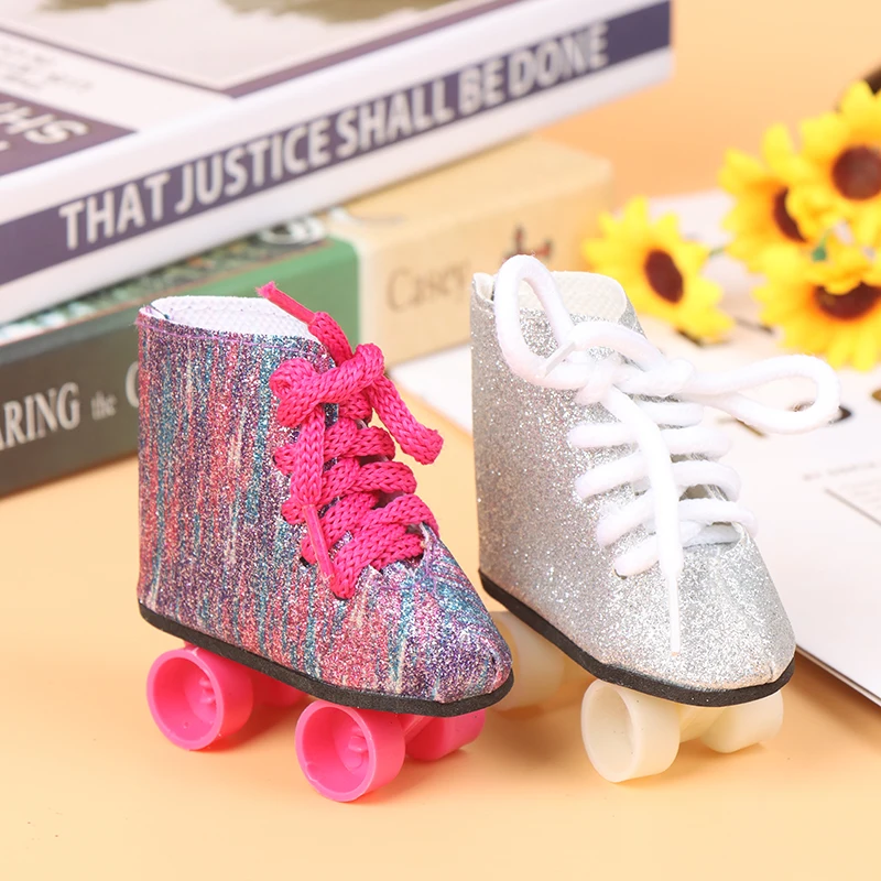 

1Pair Fashion 7.5cm Doll Skates Shoes Clothes For 18Inch 43cm Doll Accessories