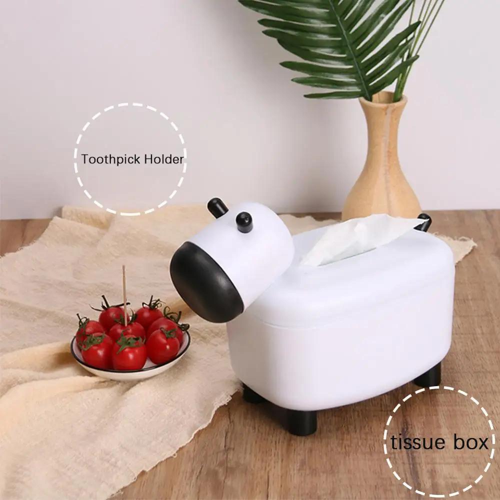 

Tissue Dispenser Box Creative Cute Multifunctional Toothpick Box + Tissue Dispenser Box Living Room, Kitchen, Office Furniture