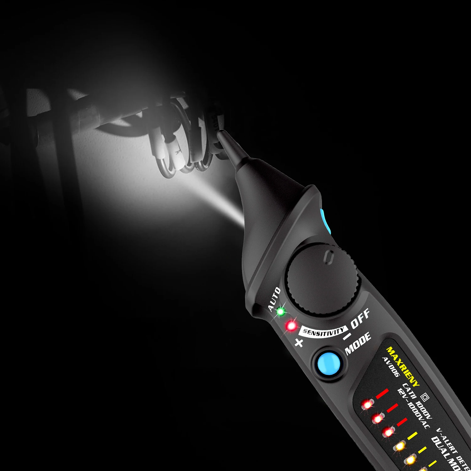 

AVD06 Dual Mode AC Voltage Detector 12V/48V~1000V Circuit Tester Non-contact AC Voltage Test Pen with Flashlight Function