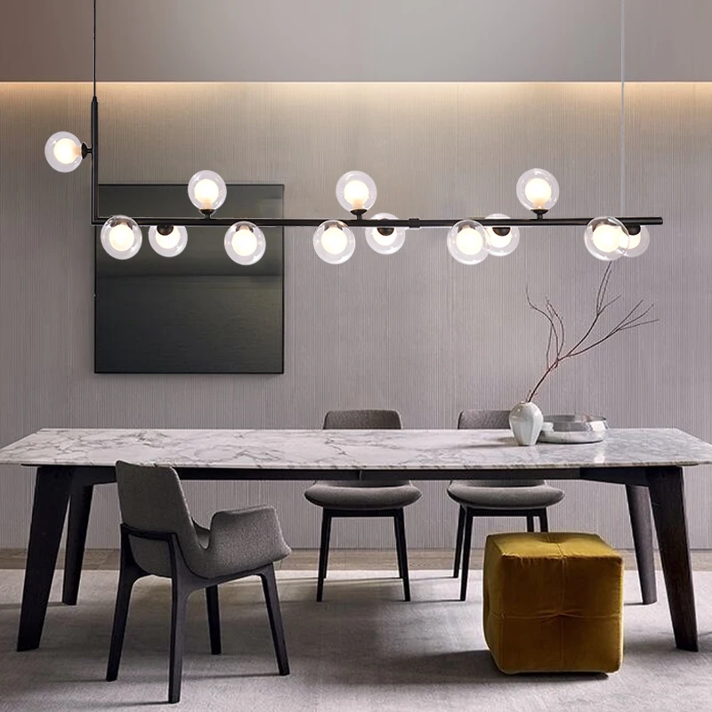 Современная стеклянная люстра с шариками и пузырьками лампа для спальни