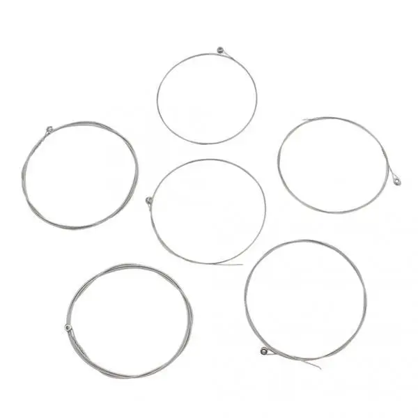 

6pcs Electric Guitar String Nickel Alloy Wound Silver White