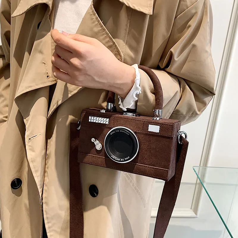

Retro Designer Luxury Camera Box Bag Women's Shoulder Bag Brand Fashion Frosted Crossbody Bag Handbags and Purses Female Clutchs