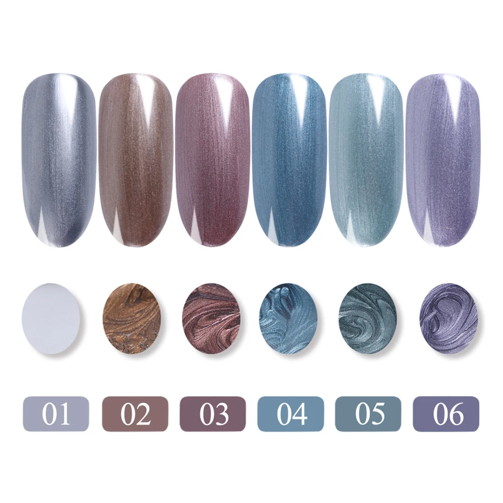 6 мл металлический зеркальный Гель лак для ногтей проволочный рисунок