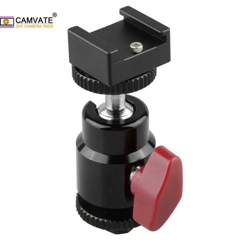 CAMVATE 90 ° вертикальная Артикуляция Горячий башмак с мини шаровой головкой для