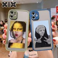 xix iphone 11 case funny painting for iphone 12 pro max se 2020 7 8 plus x xs max xr soft bumper transparent matte pc back cover