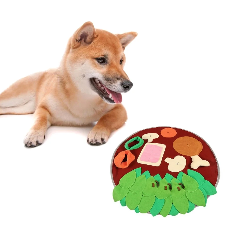 

Pet Dog Snuffle Mat Nose Smell Training Blanket Sniffing Pad Slow Feeding Bowl