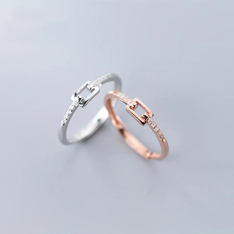 925 пробы серебряные кольца для мужчин и женщин прямоугольные встроенные