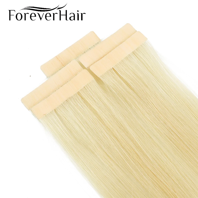 

Forever Hair Real 100% Remy Tape In Human Hair Extensions Seamless Skin Weft 2.0g/pc 16" 18" 20" 5 Pcs Only Silky For European