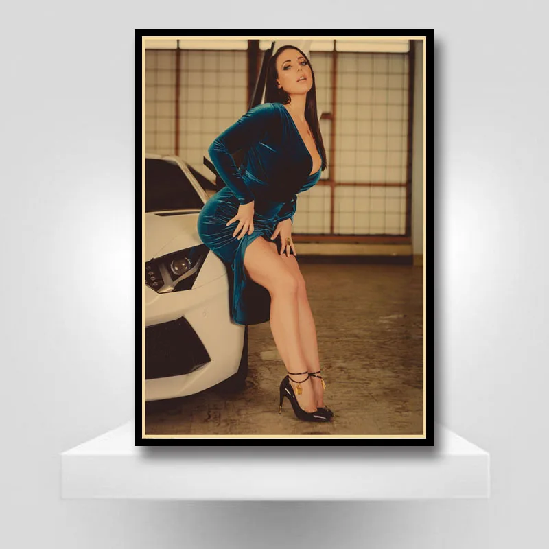 

Vintage Flirt Hot Girl Poster Sexy Model Angela White Posters Sticker Modern Wall Art Paintings for Living Room Bar Home Decor